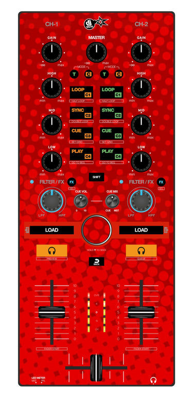 Reloop Mixtour Skin Gradienter Red